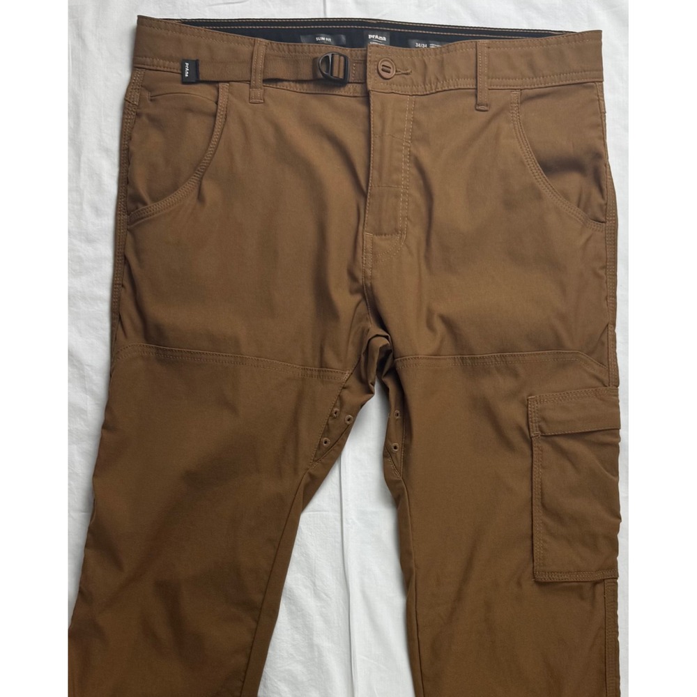 Prana Zion Slim Fit Mens 34x34 Brown Hiking Cargo Pants Stretch Outdoor - Picture 6 of 16